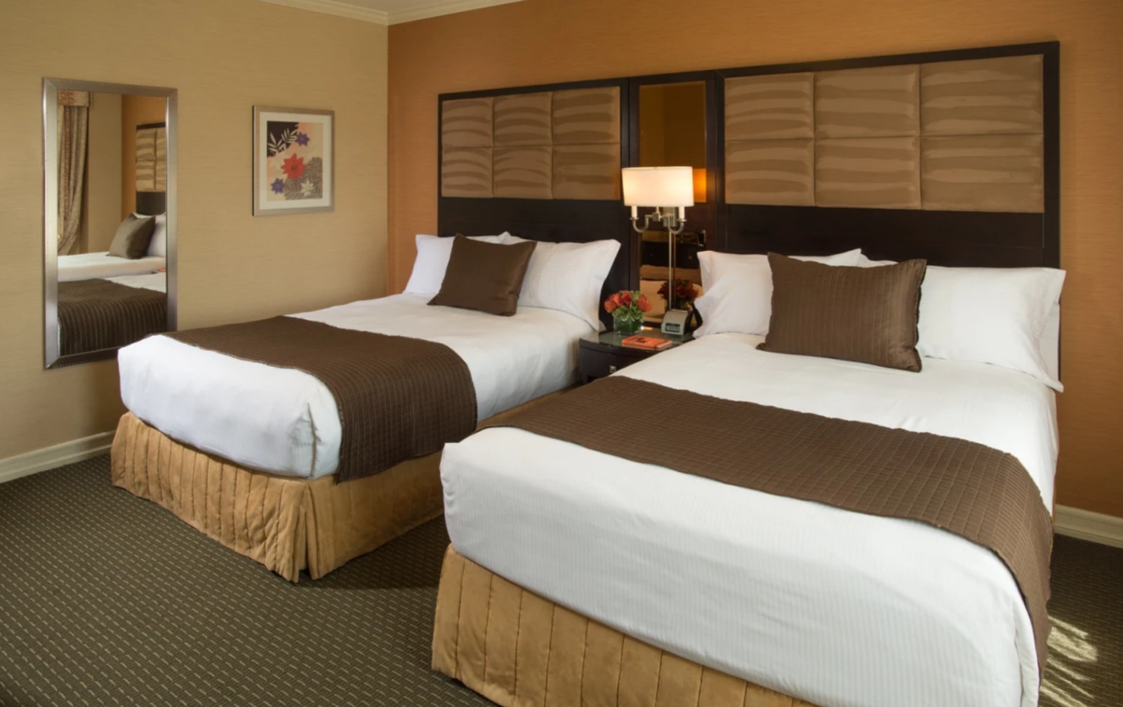 Comfortable shared bedroom with multiple beds